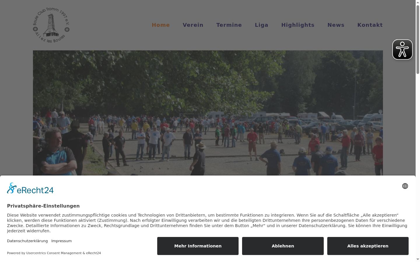 Screenshot of the consent banner shown before any interaction