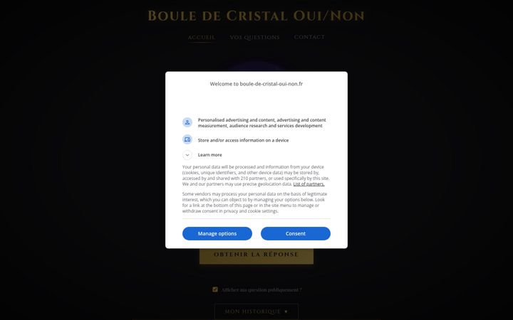 Screenshot of boule-de-cristal-oui-non.fr