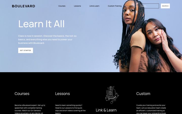 Screenshot of boulevard-academy.webflow.io