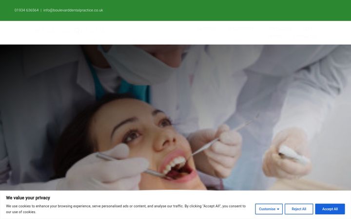 Screenshot of boulevarddentalpractice.co.uk