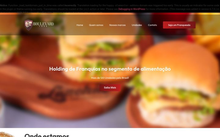 Posnetek zaslona boulevardfood.com.br