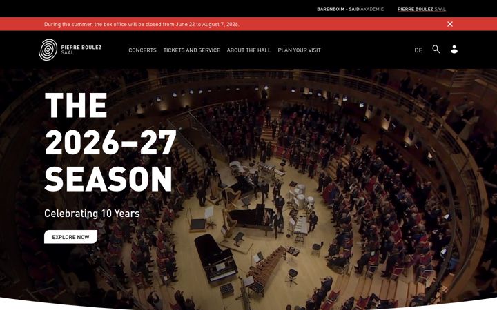 Screenshot of boulezsaal.de