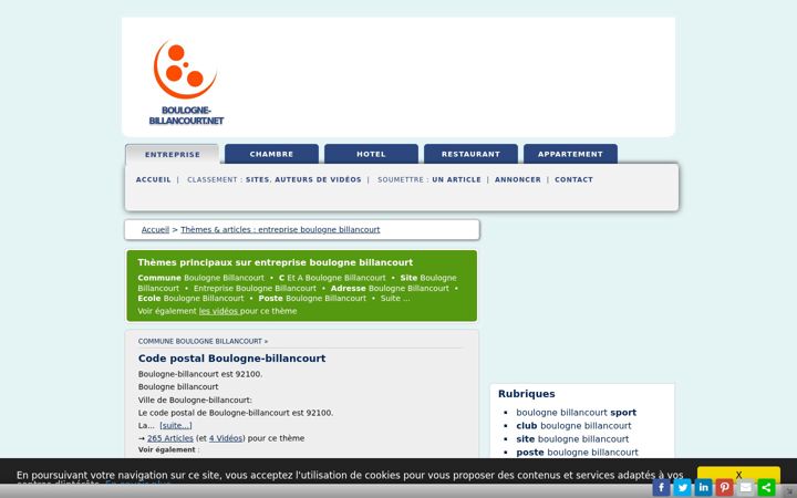 Snímek obrazovky boulogne-billancourt.net