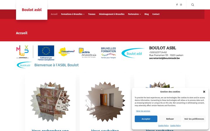 Screenshot of boulotasbl.be