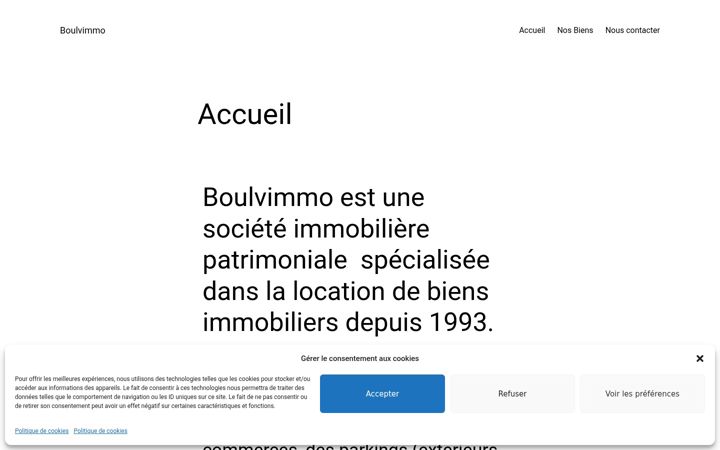 Screenshot of boulvimmo.be