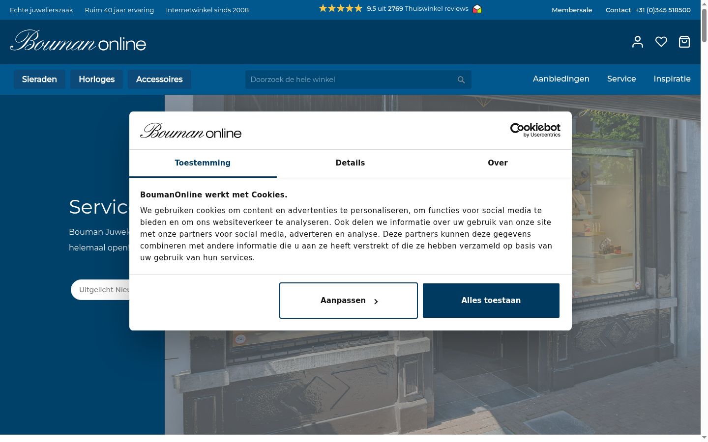 Sutikimo reklamjuostės, rodytos prieš bet kokią sąveiką, ekrano kopija
