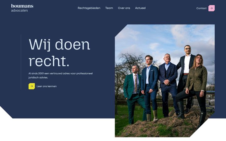 Captura de pantalla de boumansadvocaten.nl