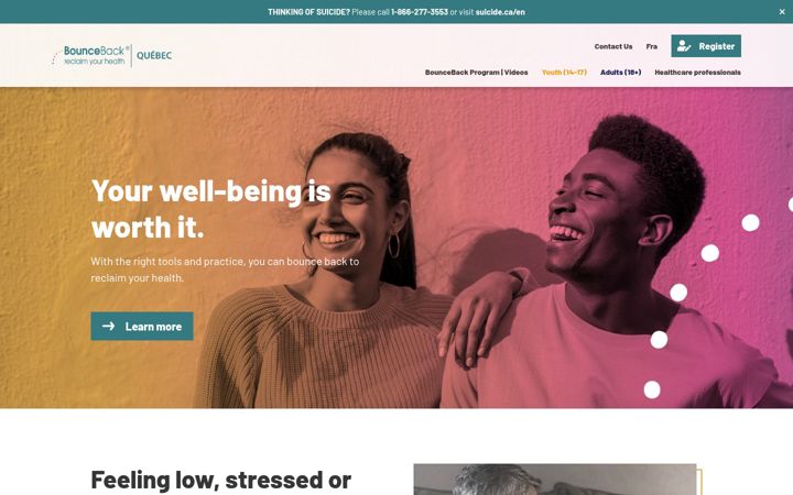 Screenshot of bouncebackqc.ca