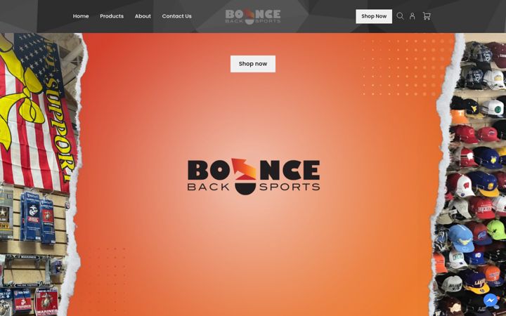 Screenshot of bouncebacksports.com