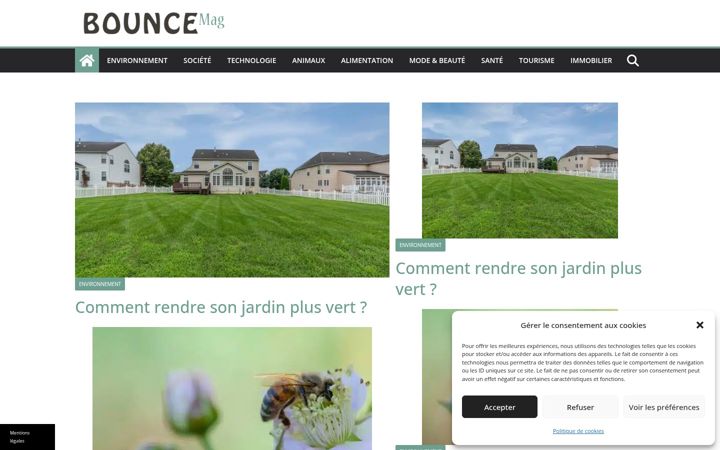 Screenshot of bouncemag.com