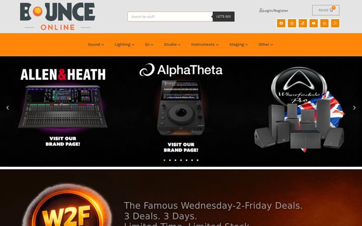 Screenshot ta' bounceonline.co.za