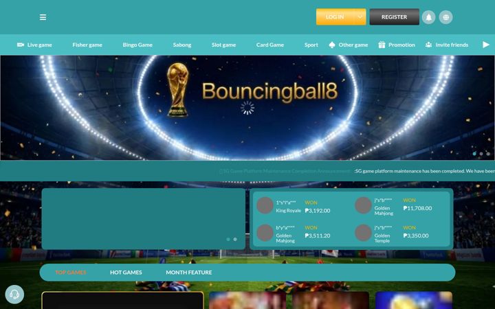 Screenshot of bouncingball.app
