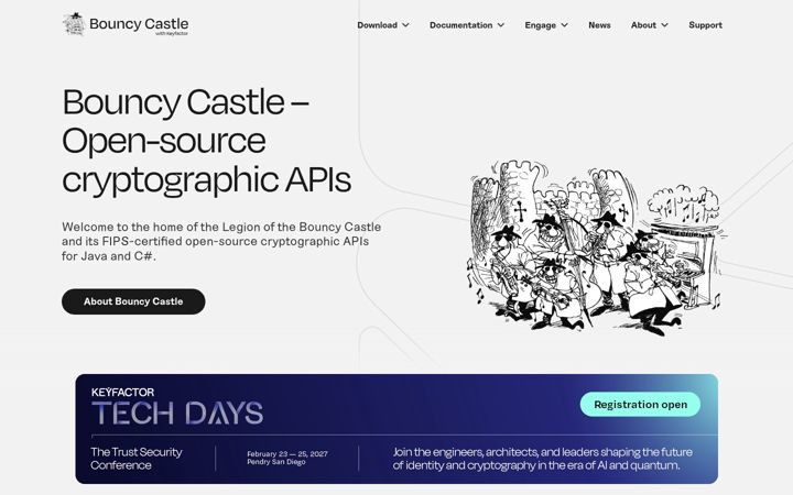 Screenshot of bouncycastle.org