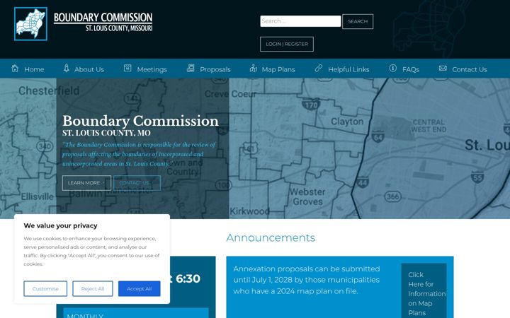 Screenshot of boundarycommission.com