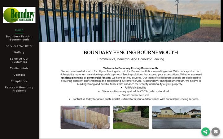 Screenshot of boundaryfencingbournemouth.co.uk