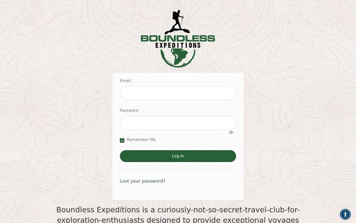 Kuvakaappaus sivustosta boundlessexpeditions.com