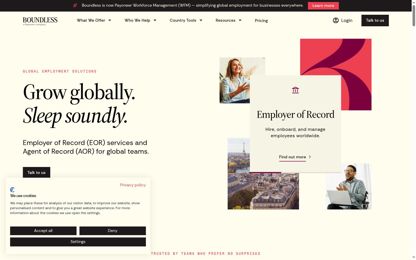 Screenshot tal-banner tal-kunsens muri qabel kwalunkwe interazzjoni