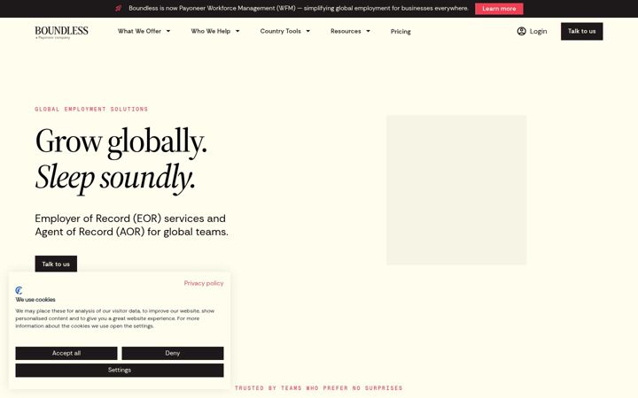 Screenshot of boundlesshq.com