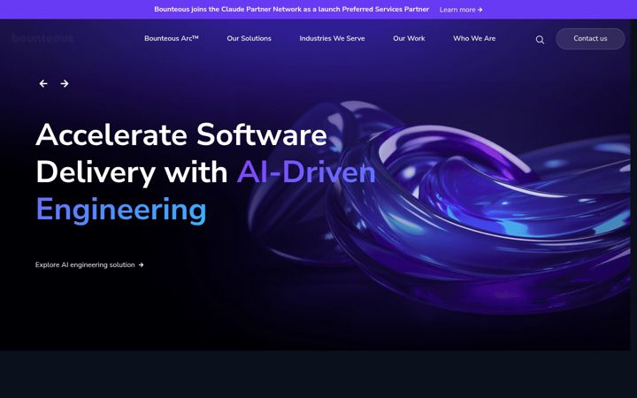 Screenshot of bounteous.com