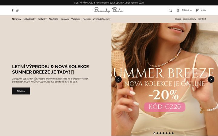 Screenshot of bountyboho.cz