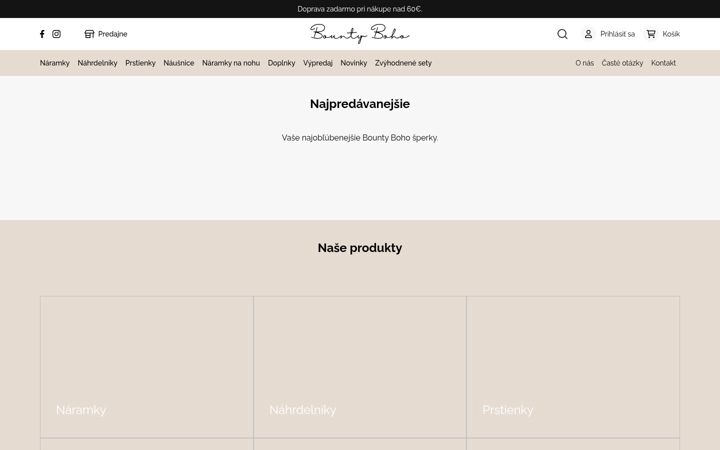Screenshot of bountyboho.sk