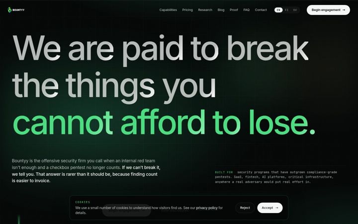 Screenshot of bountyy.dev