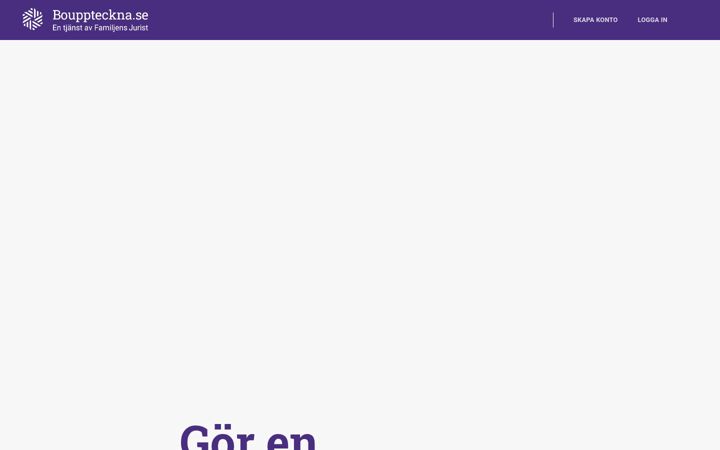 Screenshot of bouppteckna.se