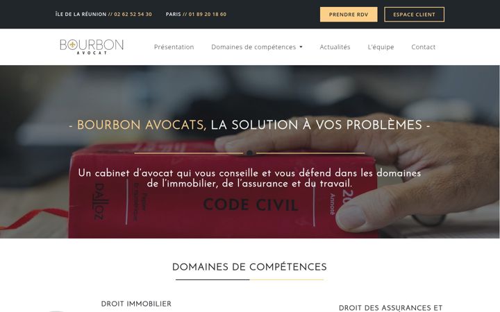 Skjámynd af bourbon-avocat.fr