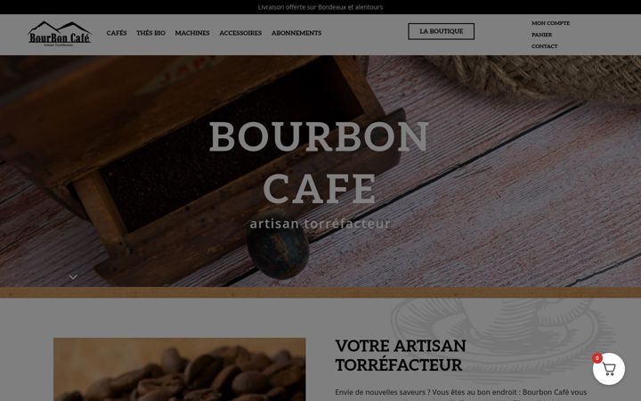 Skjámynd af bourbon-cafe.fr
