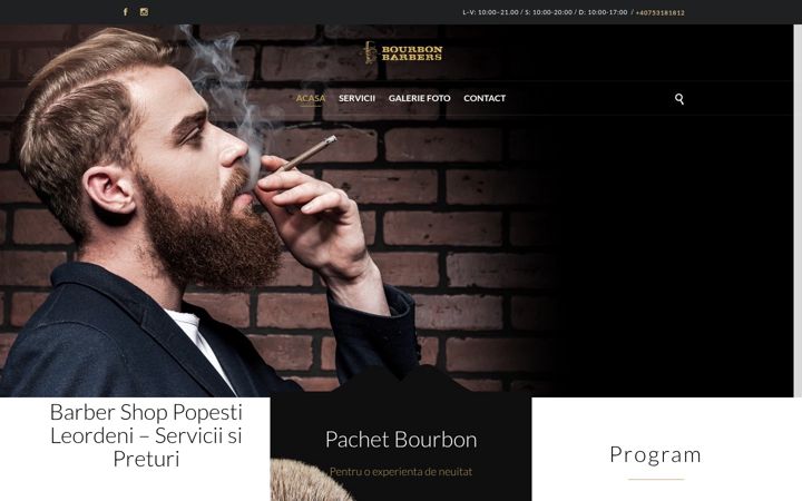 Screenshot of bourbonbarbers.ro