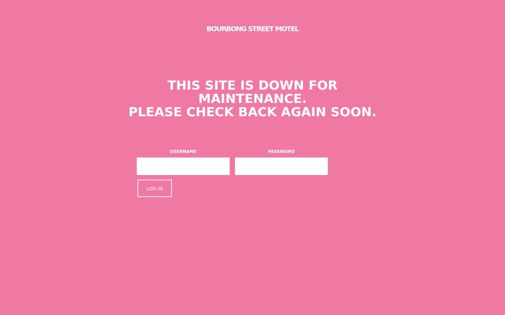 Screenshot of bourbongstmotel.com.au