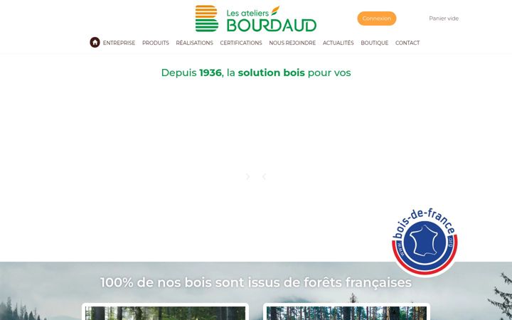 Snímek obrazovky bourdaud.fr