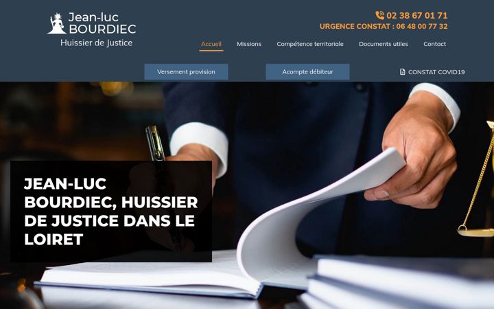 Snímek obrazovky bourdiec-huissier.fr