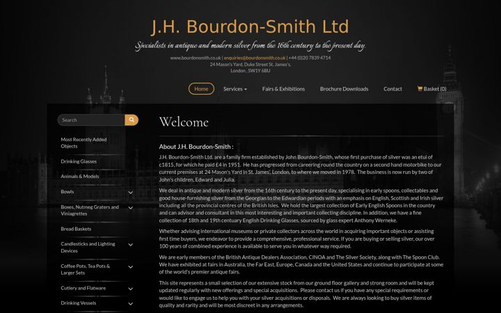 Screenshot of bourdonsmith.co.uk