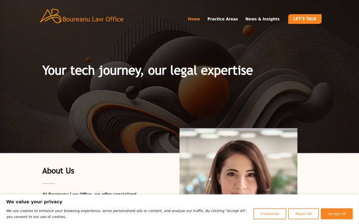 Screenshot of boureanu-law-office.ro