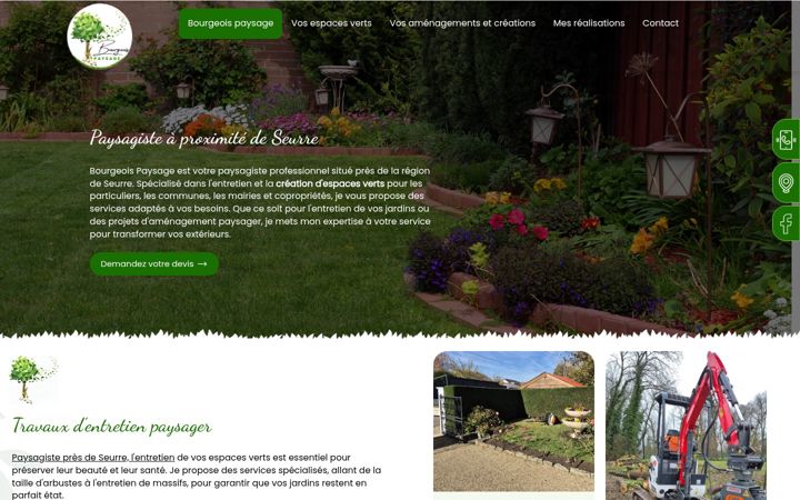 Screenshot of bourgeois-paysage-21.fr