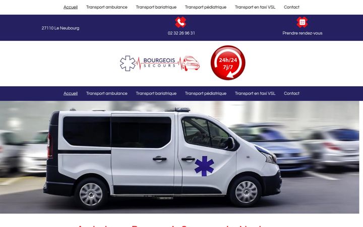 Screenshot of bourgeois-secours.fr