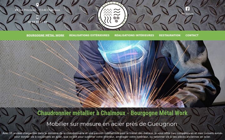 Screenshot of bourgogne-metal-work.fr