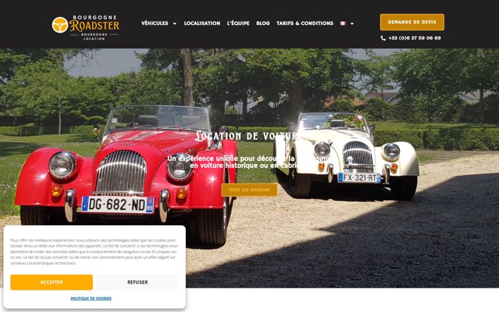 Screenshot of bourgogne-roadster.com