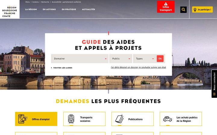 Screenshot of bourgognefranchecomte.fr