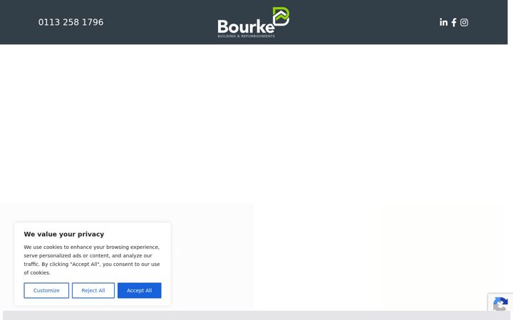 Kuvakaappaus sivustosta bourkebuild.co.uk
