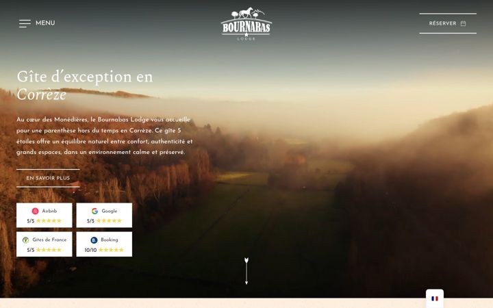 Screenshot of bournabas-lodge.com