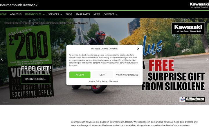 Screenshot of bournemouth-kawasaki.co.uk