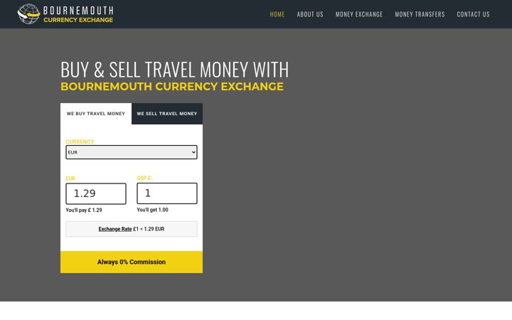 Screenshot of bournemouthcurrencyexchange.uk