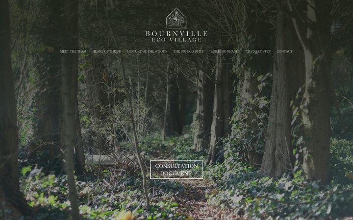Screenshot of bournvilleecovillage.co.uk