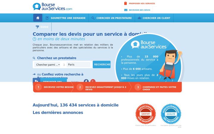 Screenshot of bourseauxservices.com