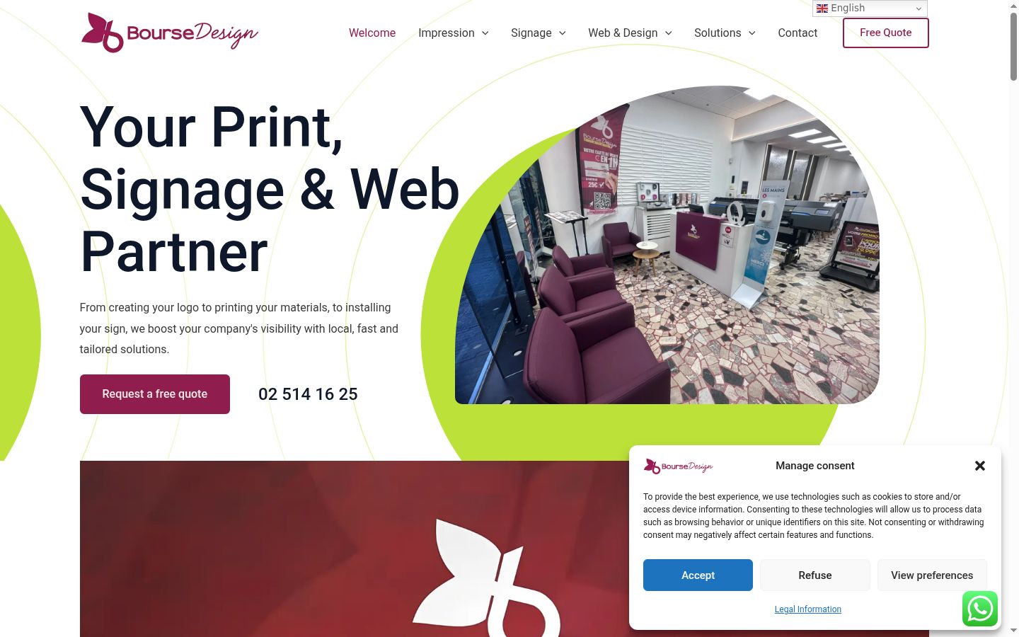 Screenshot tal-banner tal-kunsens muri qabel kwalunkwe interazzjoni