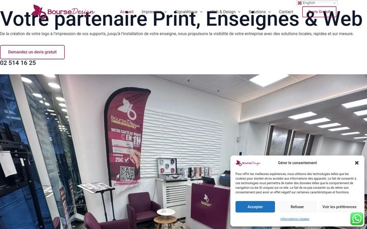 Screenshot of boursedesign.com