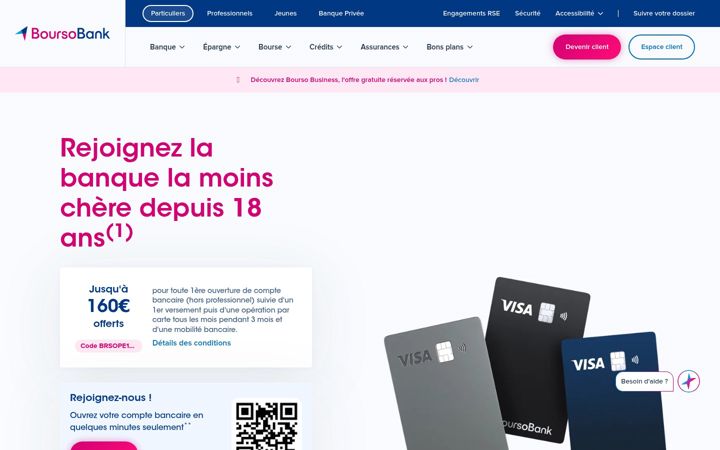 Screenshot of boursobank.com
