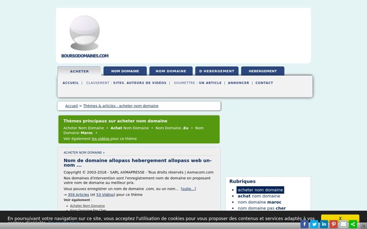 Screenshot of boursodomaines.com